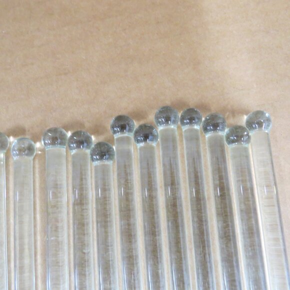Lot of 30 Chemistry Medical Lab 8" Ball End Glass Rods Stirrers Agitators - Picture 4 of 7